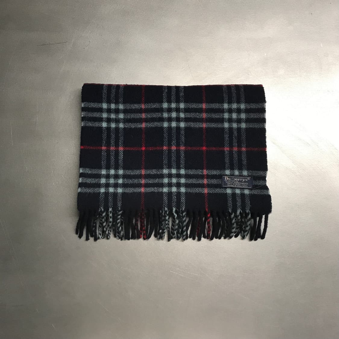 버버리 정품 램스울 머플러 네이비 상품이미지2