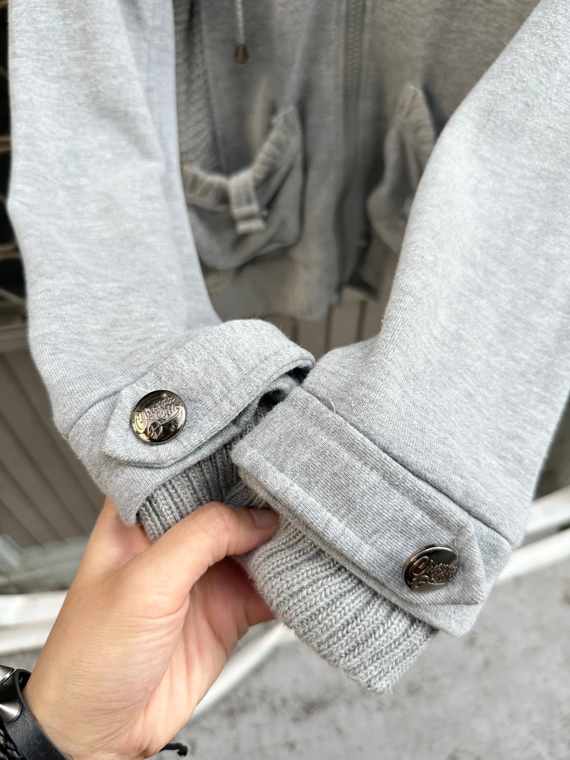 CHU XXX y2k button point 2way hood 상품이미지3
