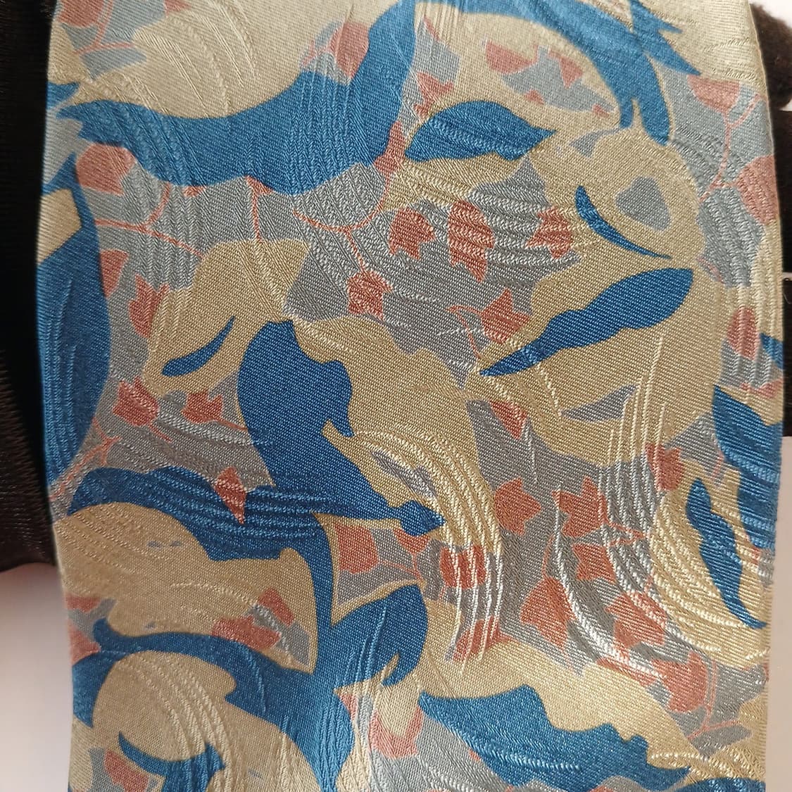 더반 실크 블루 패턴 넥타이 8.6cm A+등급 A19398
 상품이미지8