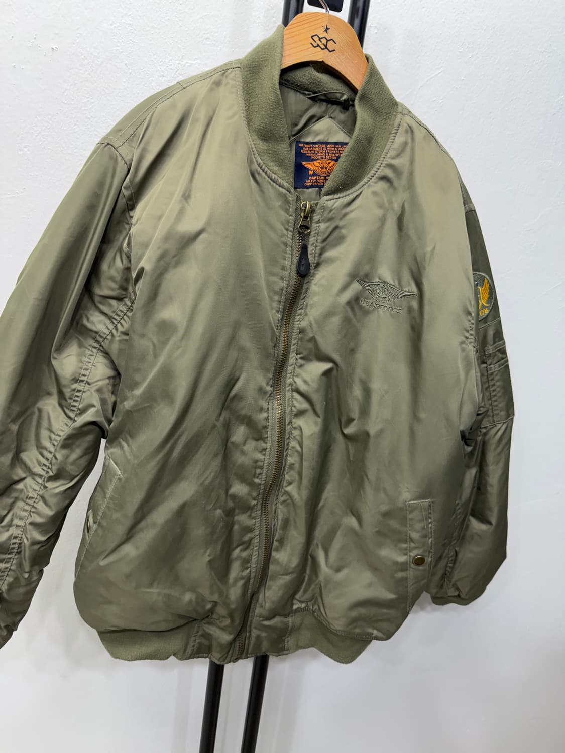 정품) USAIRFORCE 항공 MA-1 자켓 카키 XL 상품이미지2