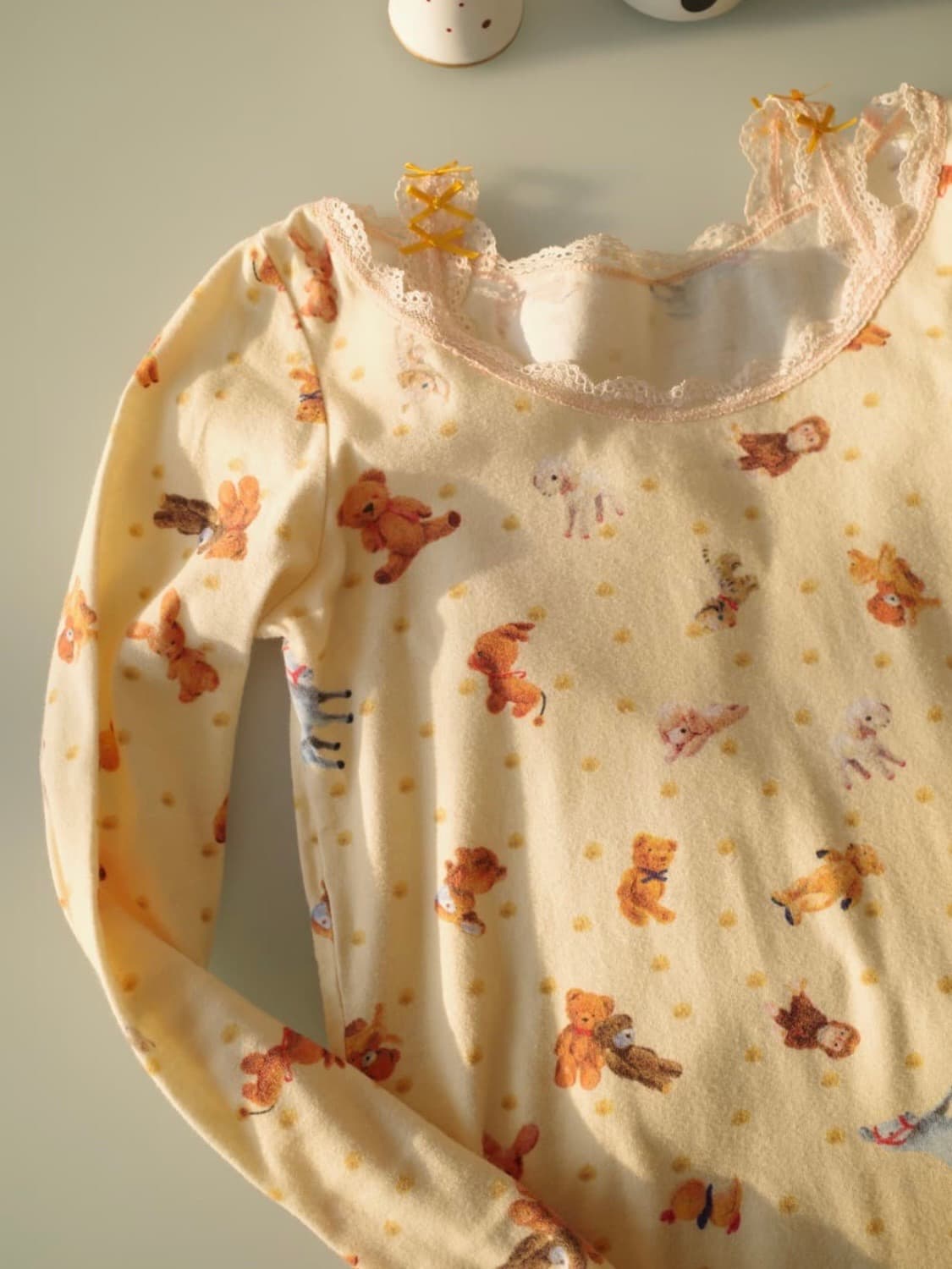 Lace printed top 상품이미지6