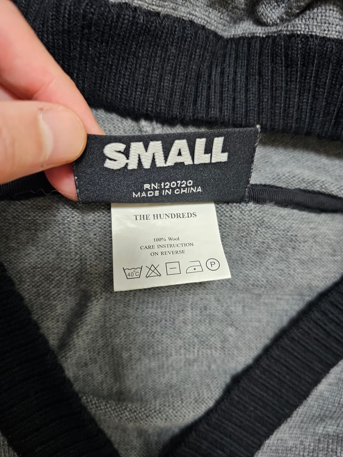 더 헌드레드 후드 가디건 회색 상품이미지4