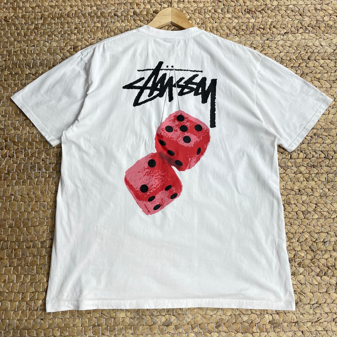 STUSSY 스투시 퍼지 다이스 스탁로고 티셔츠 상품이미지2