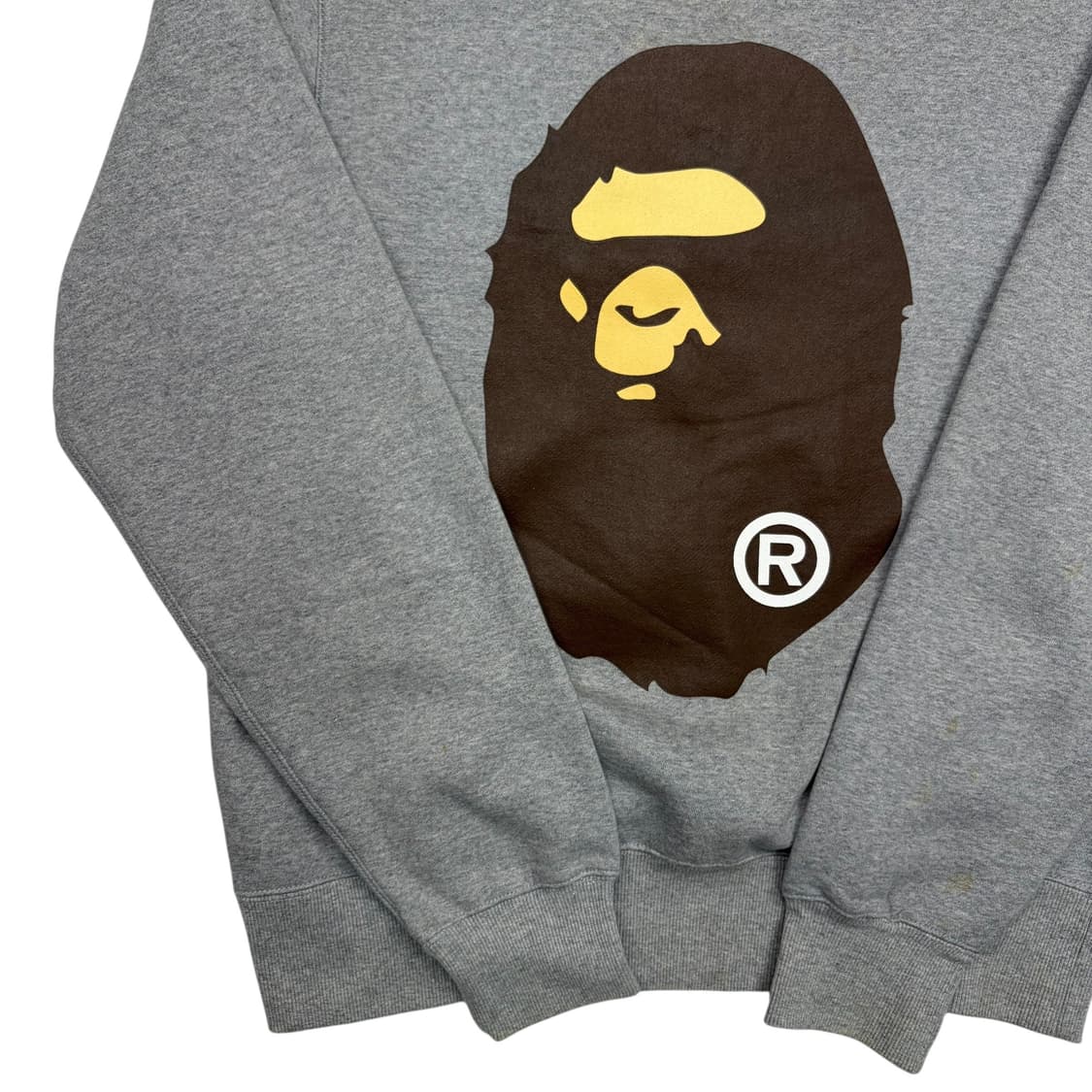 베이프 빅 에이프 헤드 그레이 스웻셔츠 L 상품이미지3