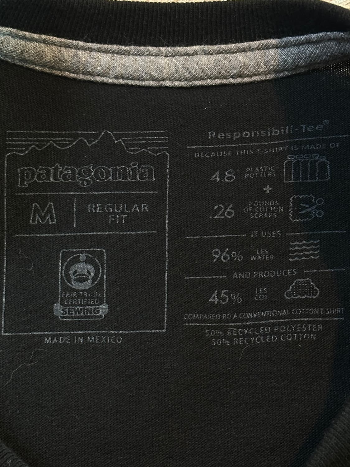 파타고니아 PATAGONIA 백프린팅 반팔 티셔츠 블랙 상품이미지6