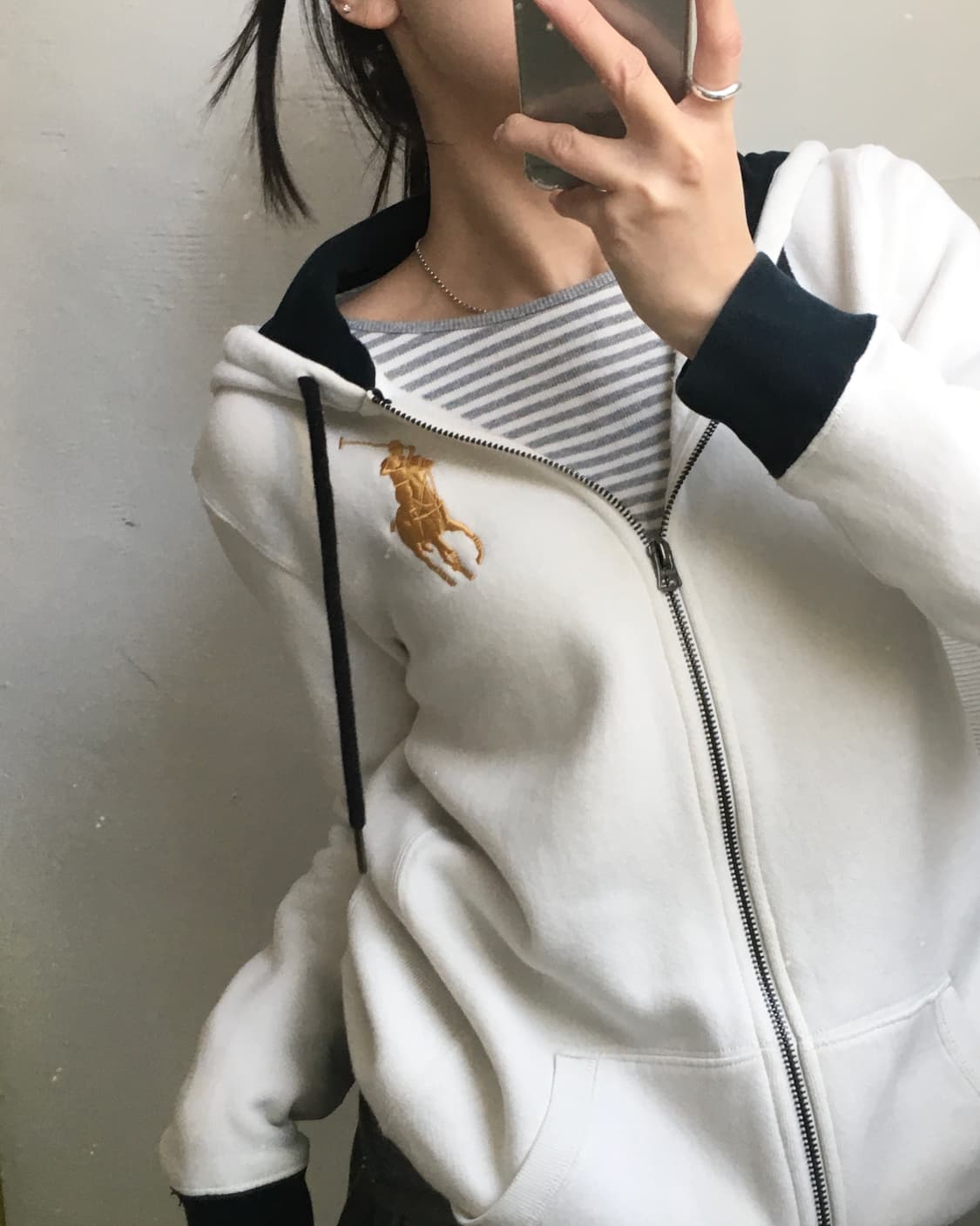 Polo 랄프로렌 우먼 빅포니로고 후드집업 상품이미지8