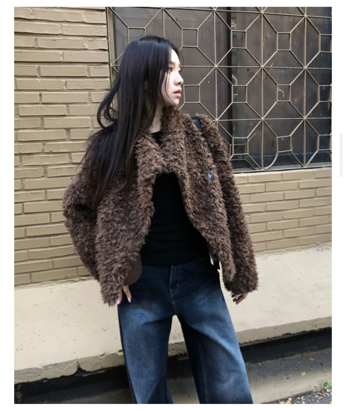 브라운 퍼 자켓 상품이미지2