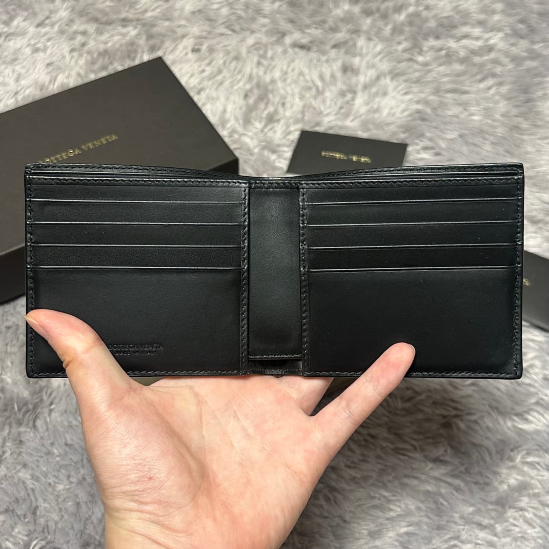 [풀구성] 보테가베네타 인트레이치아토 반지갑 블랙 상품이미지3