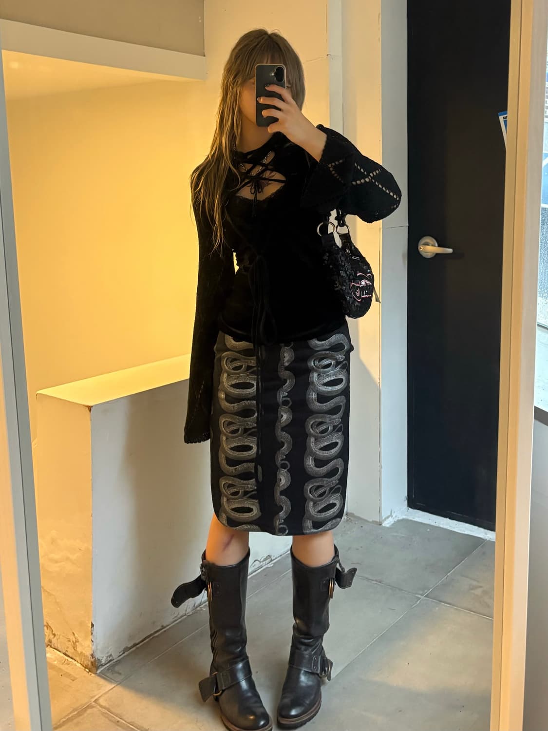 Hysteric Glamour Snake midi skirt 상품이미지7
