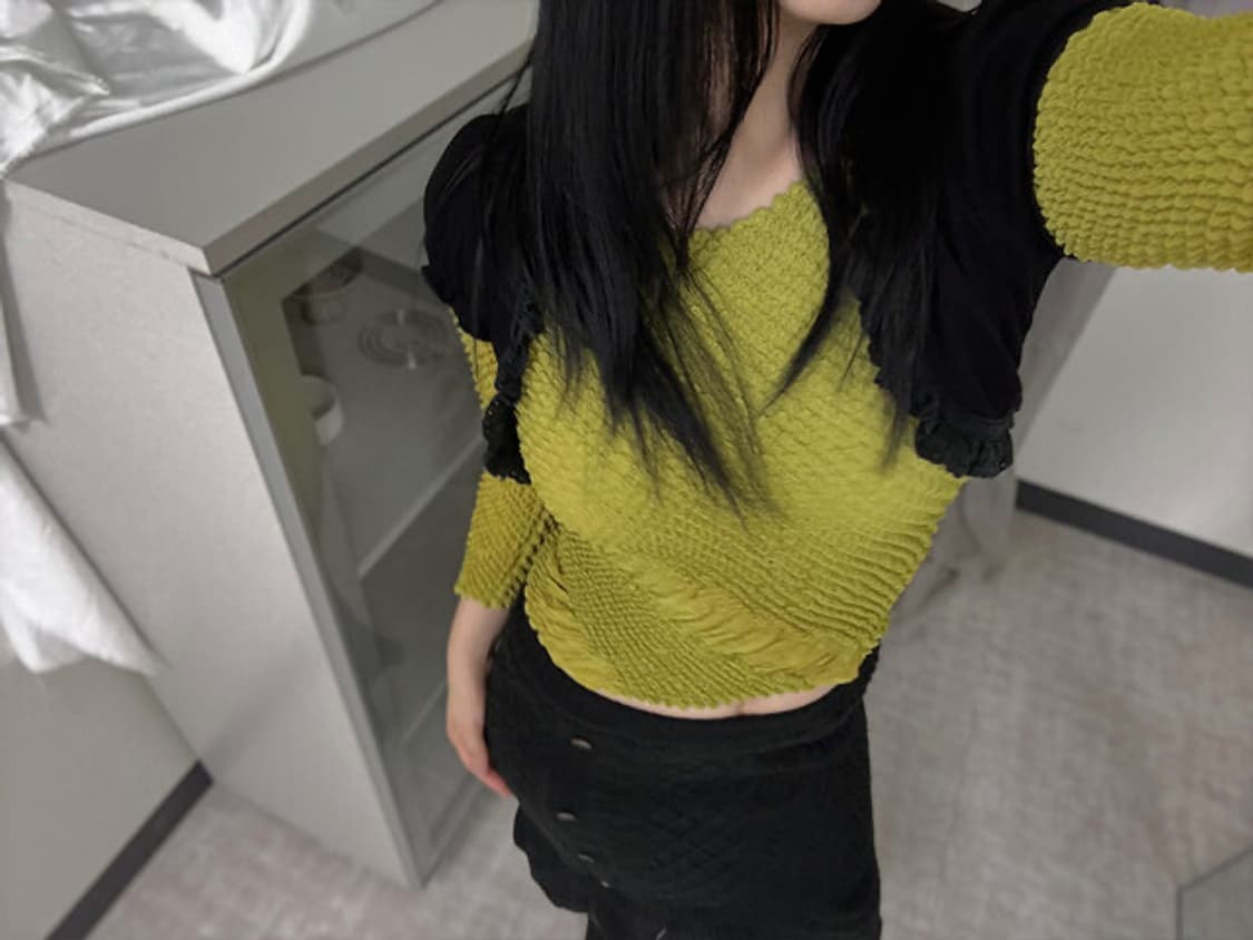 shirring texture top 상품이미지3