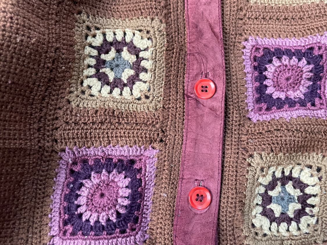 빈티지 크로셰  양가죽 스웨이드 자켓  J03487 상품이미지4