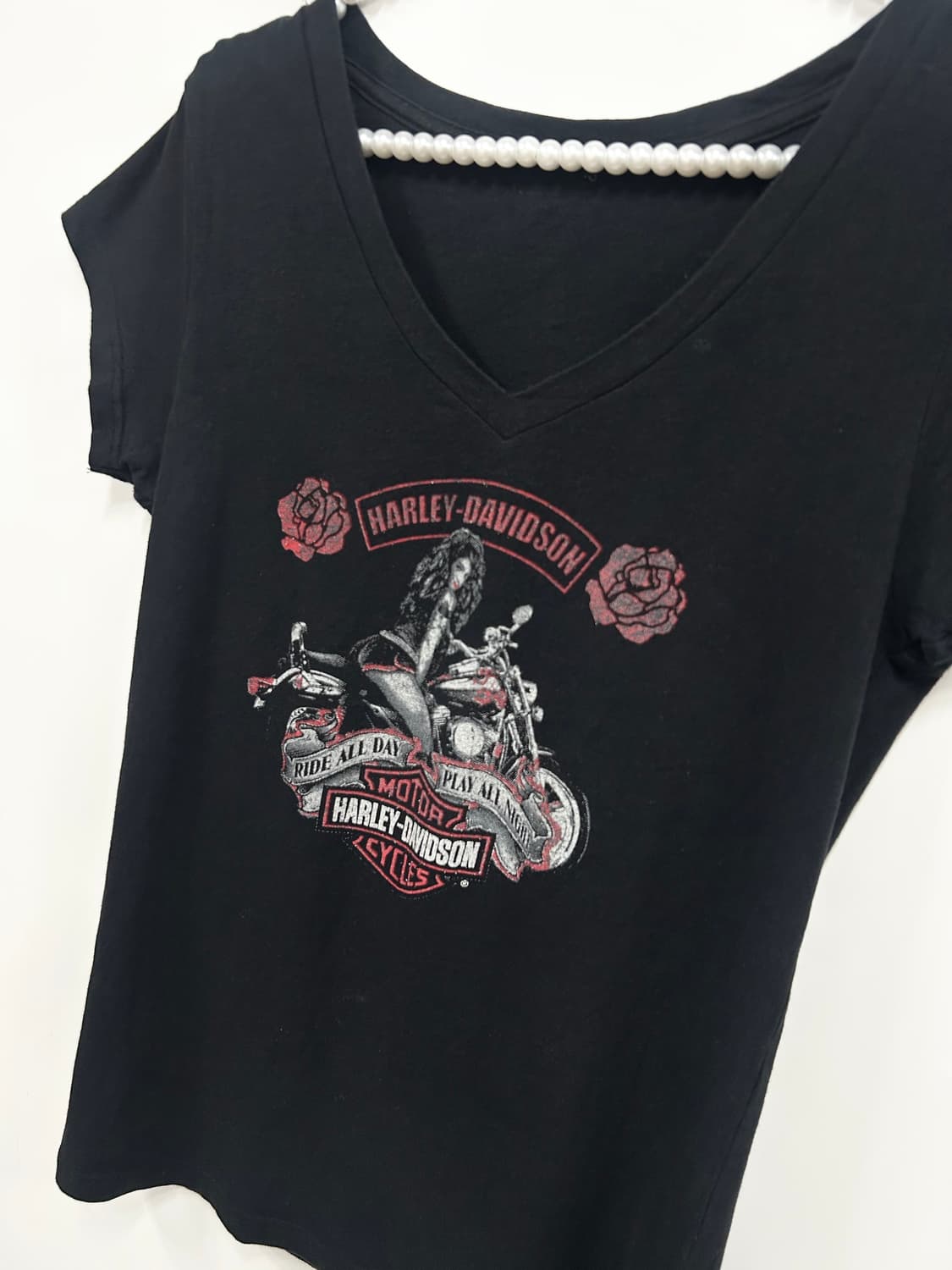 [HARLEY DAVIDSON] 할리데이비슨 장미 핀업걸 반팔 상품이미지5