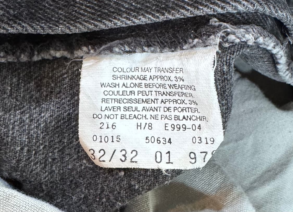 90s 빈티지 리바이스 오렌지탭 블랙 데님 블랙진 32(30~) 675 상품이미지4