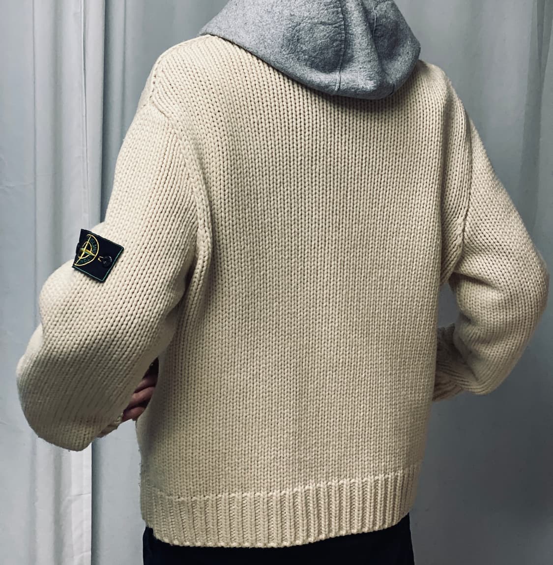 스톤아일랜드 털실 니트 집업(내피 탈부착) L 사이즈(XL 사이즈 가능) 상품이미지2