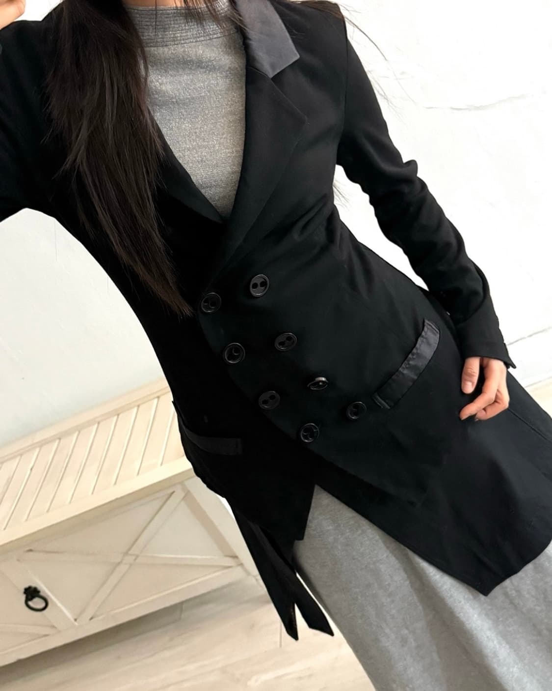 Black Dubble Button Jacket 상품이미지4