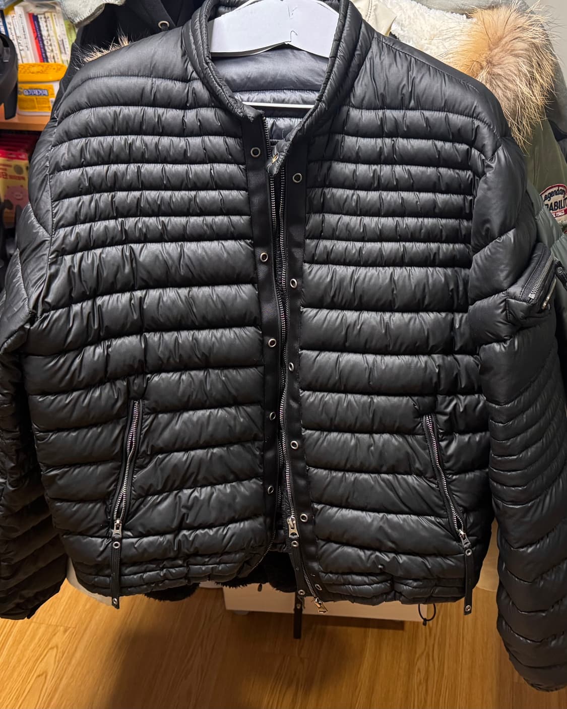 배드블러드 패딩 자켓 라이트웨이트 하이넥 M 상품이미지2