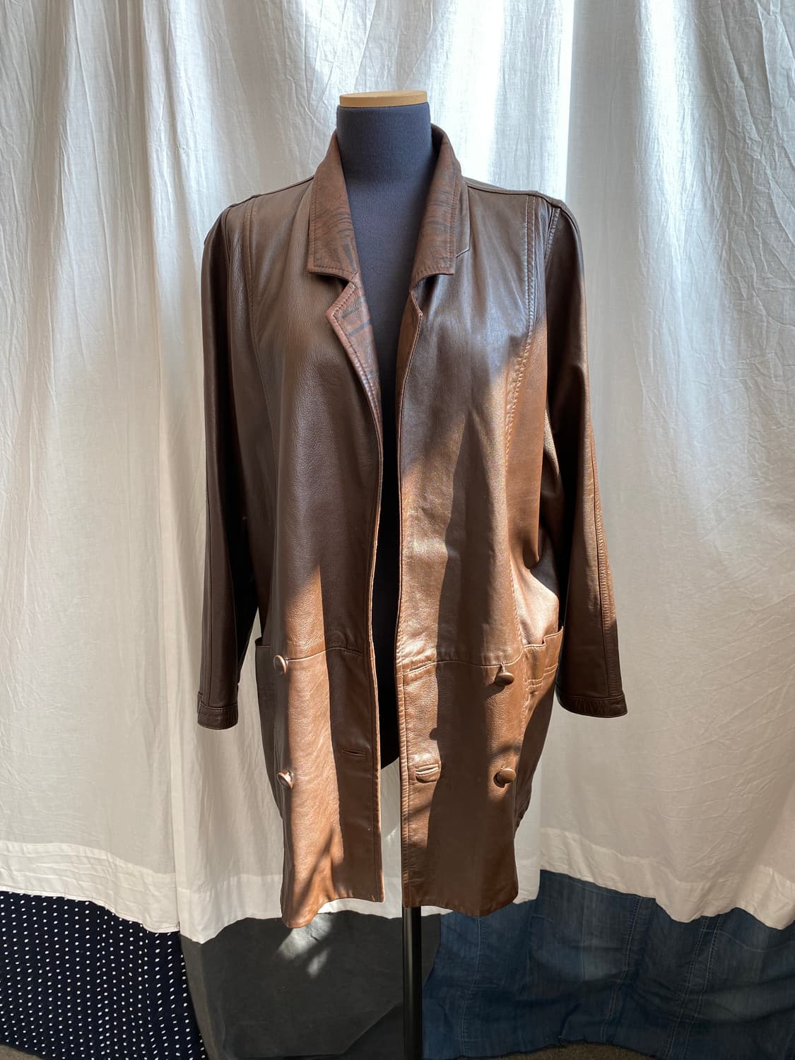 리얼레더 브라운 양면 카자켓(F) 상품이미지1