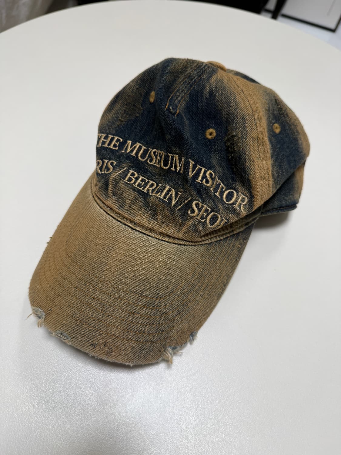 The Museum Visitor Washed Denim Ball Cap 상품이미지2
