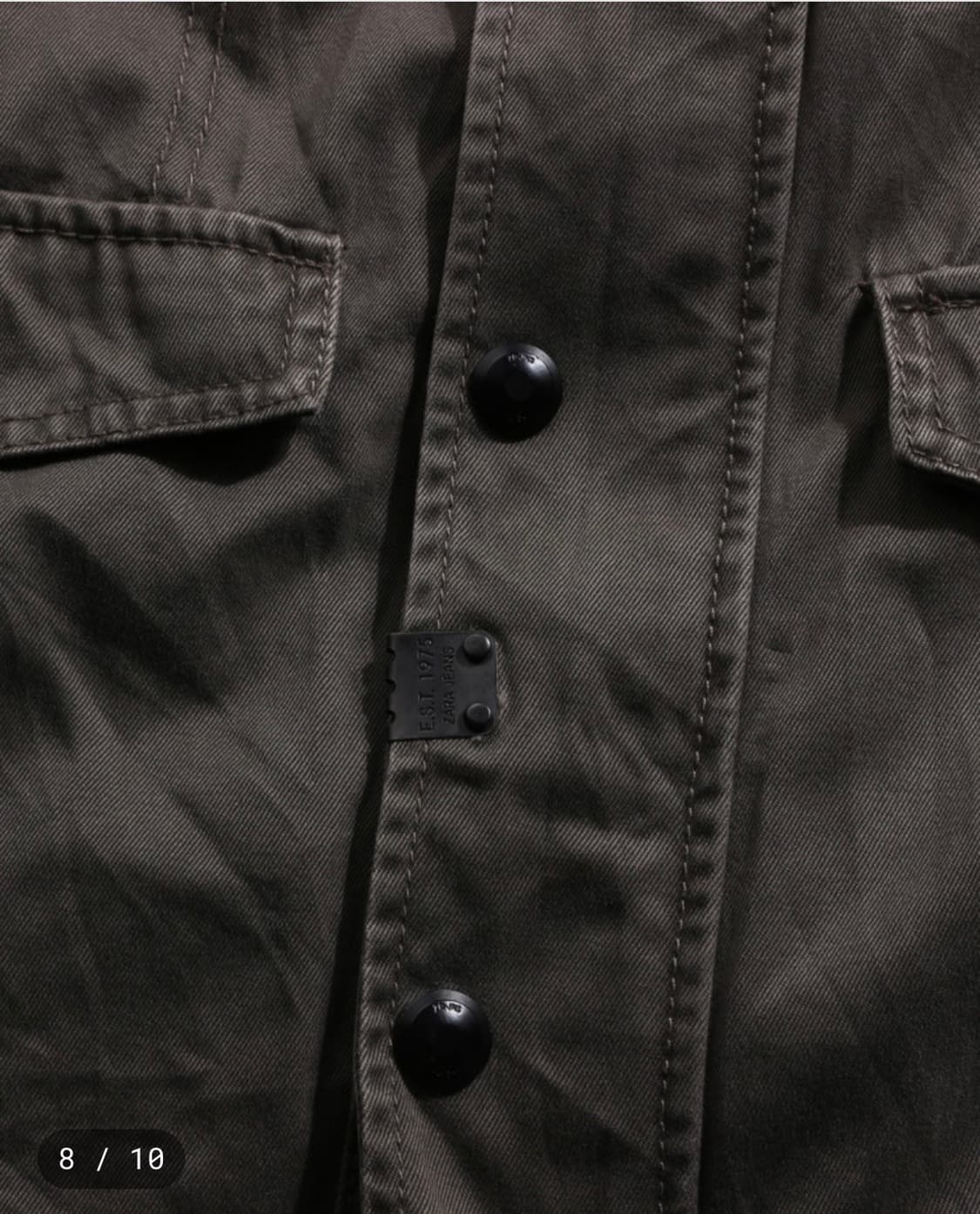 자라 ZARA 빈티지 후드 야상 자켓 카키 브라운 그런지 상품이미지8