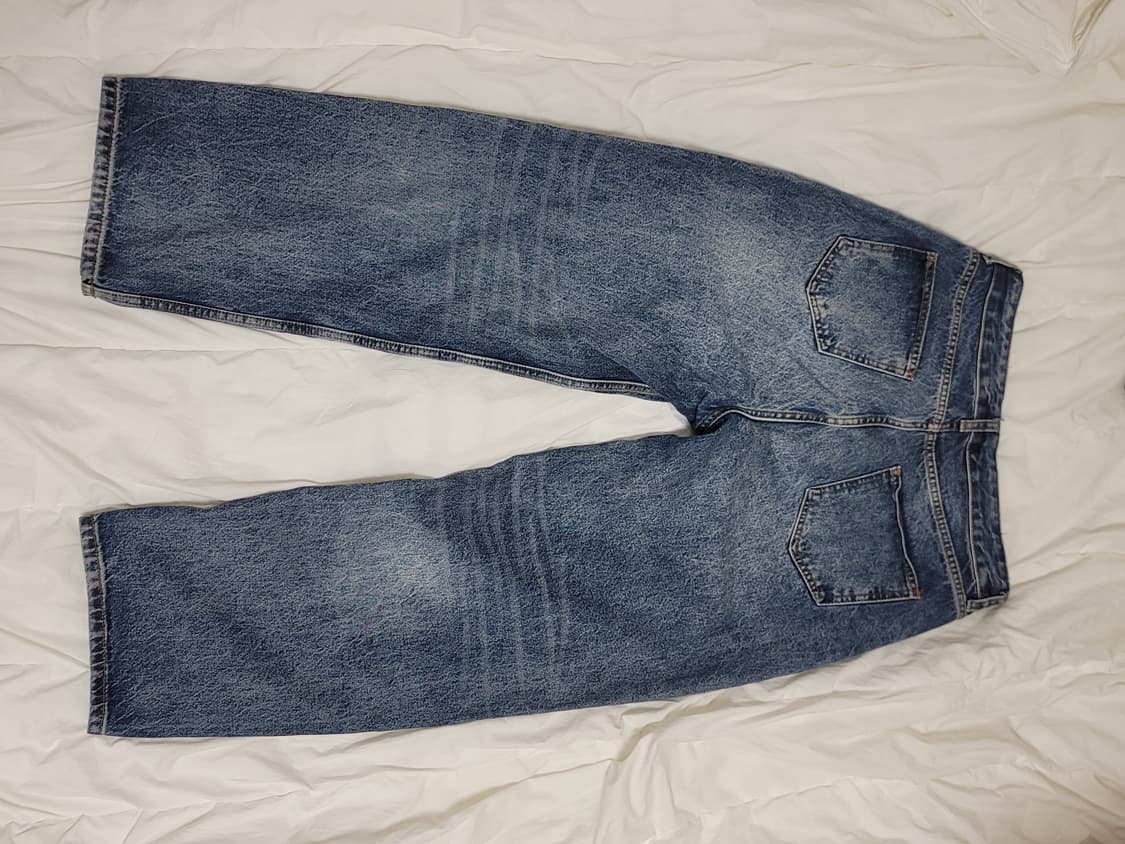 [44] 페이탈리즘 #0314 크랙 워싱 와이드 데님 상품이미지3