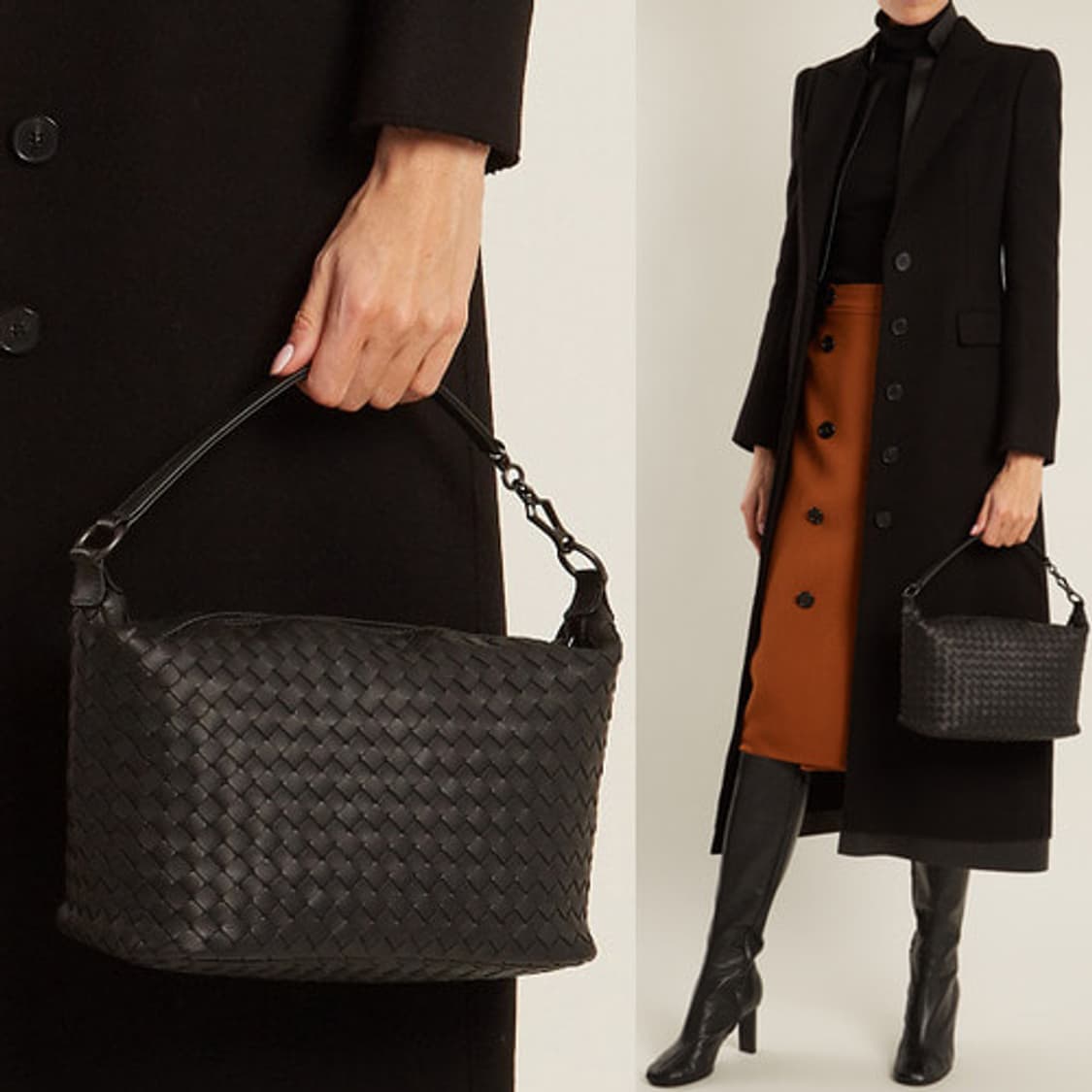 보테가베네타 인트레치아토 숄더백 토트백 블랙 호보백 상품이미지8