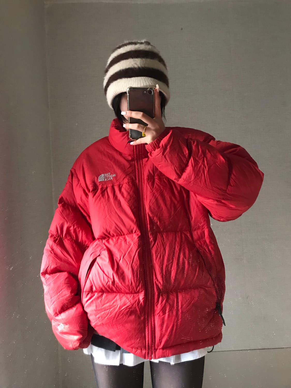 노페 레드 패딩 상품이미지1