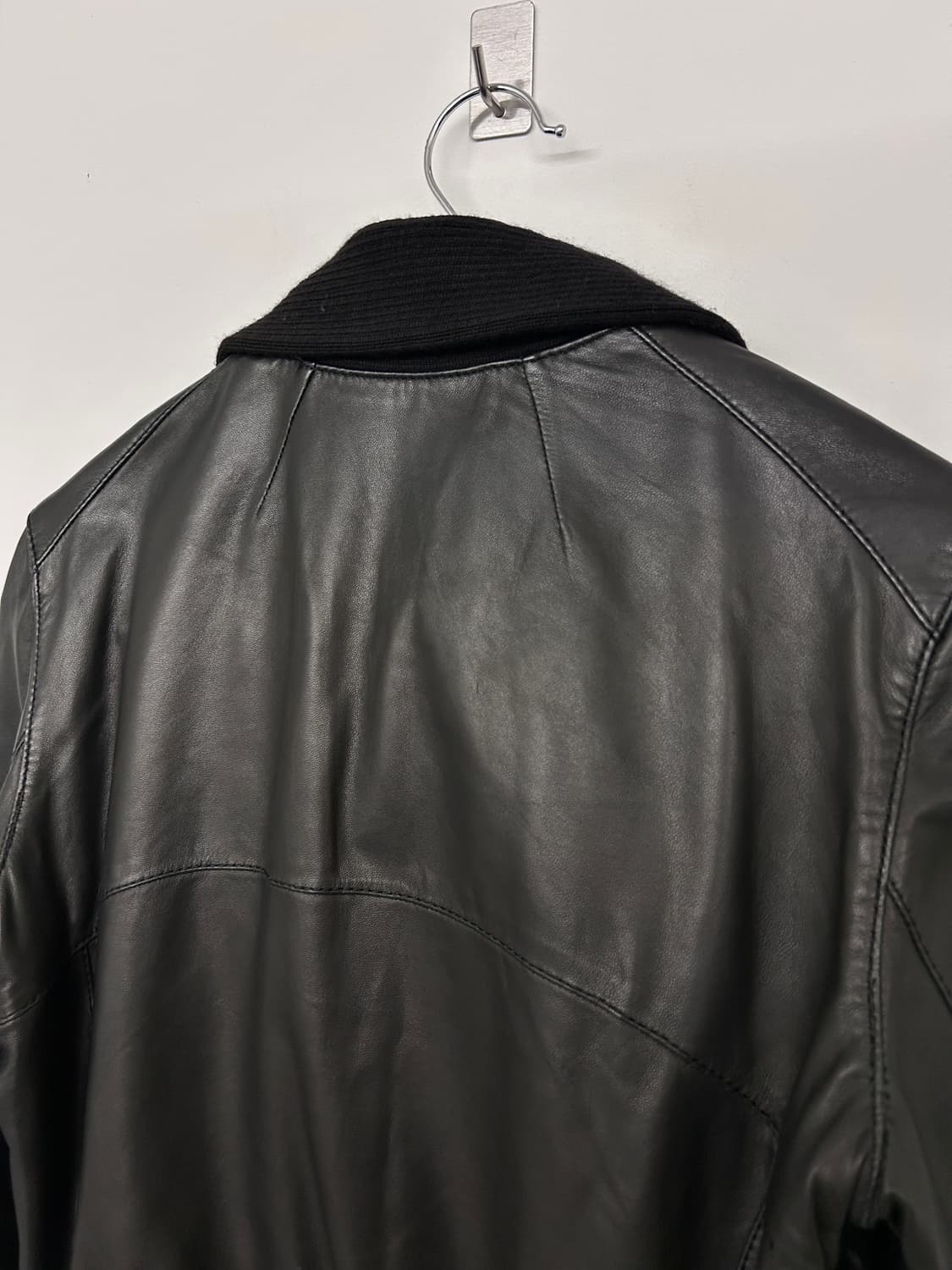 헬무트랭 코튼 하이넥 램스킨 자켓 상품이미지9