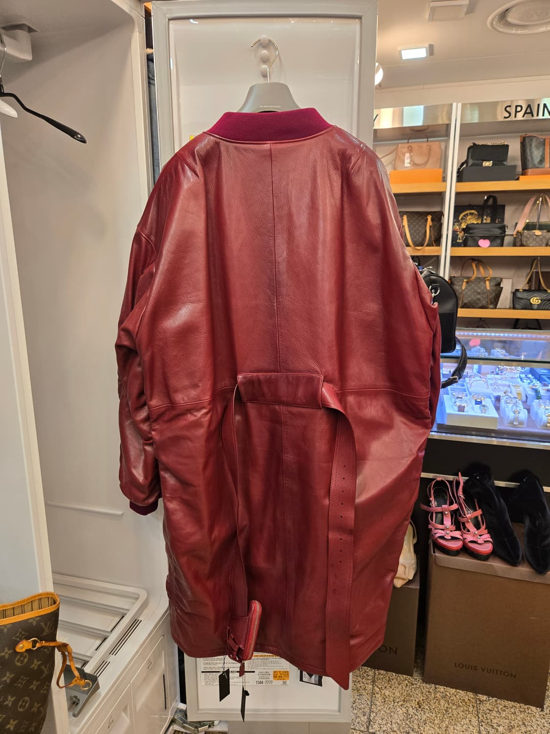 ​[프라다] 새상품급/XL] 22FW 오버사이즈 가죽 롱 봄버 자켓  상품이미지3