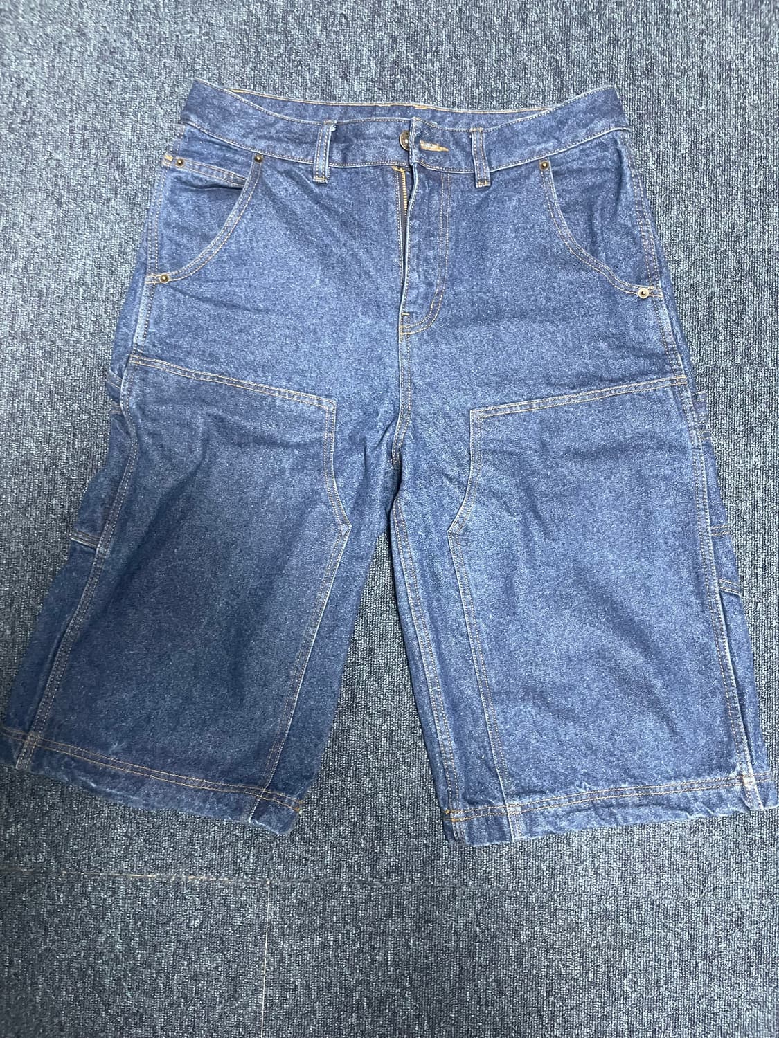 디키즈 더블니 카펜터 데님 쇼츠 Dark blue 상품이미지1