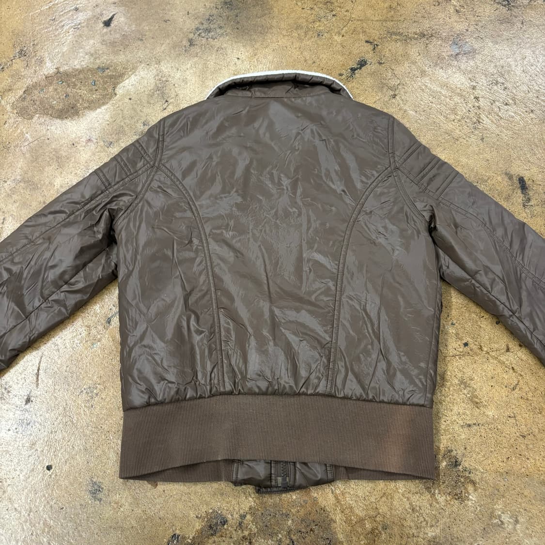 아디다스 초코 브라운 양털 카라 자켓 상품이미지4