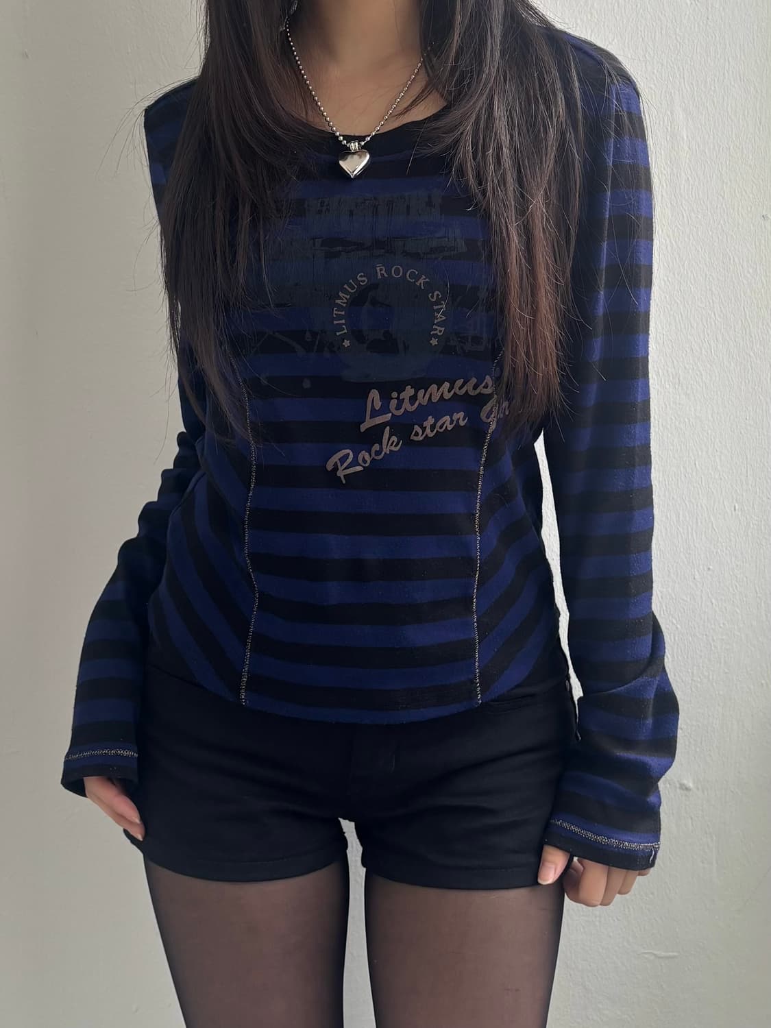 Vintage Blue Stripe Long Sleeve 상품이미지1