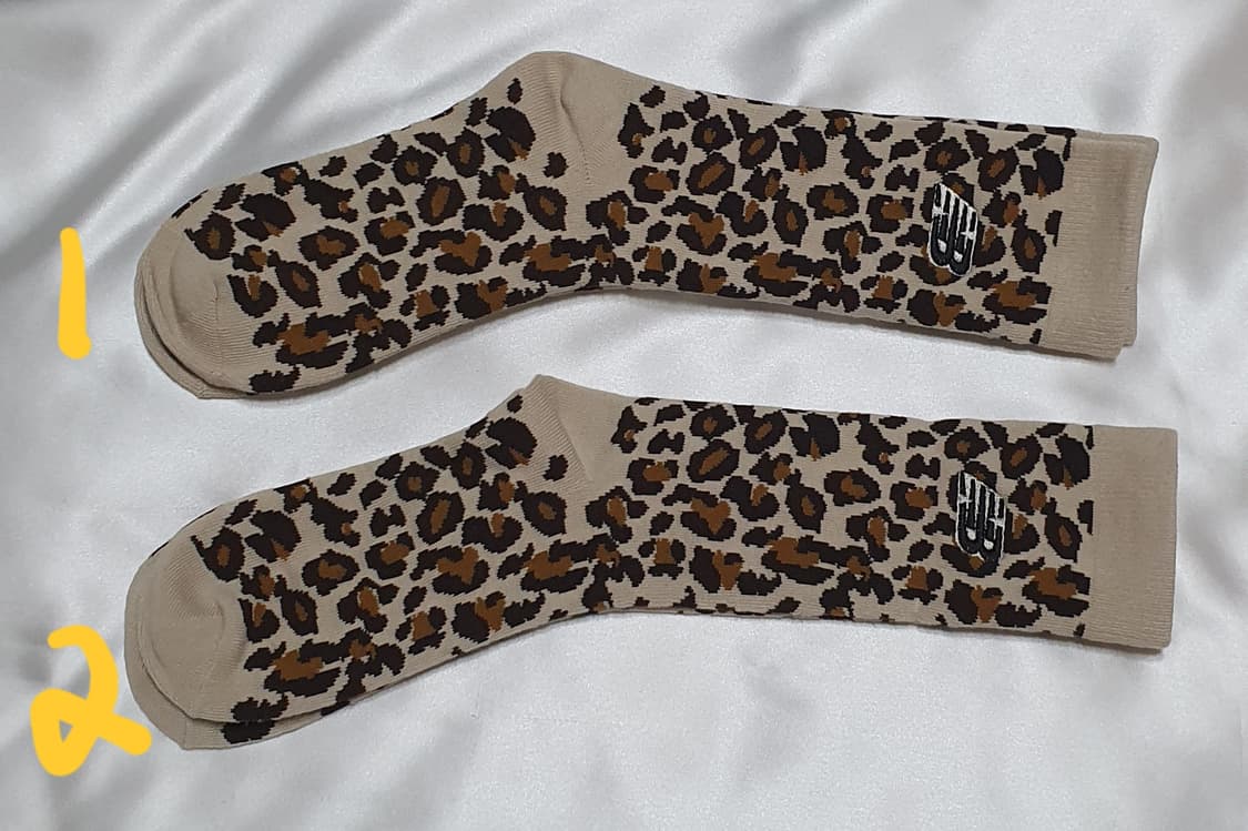 호피 레오파드 브라운 블랙 뉴발란스 양말 상품이미지5