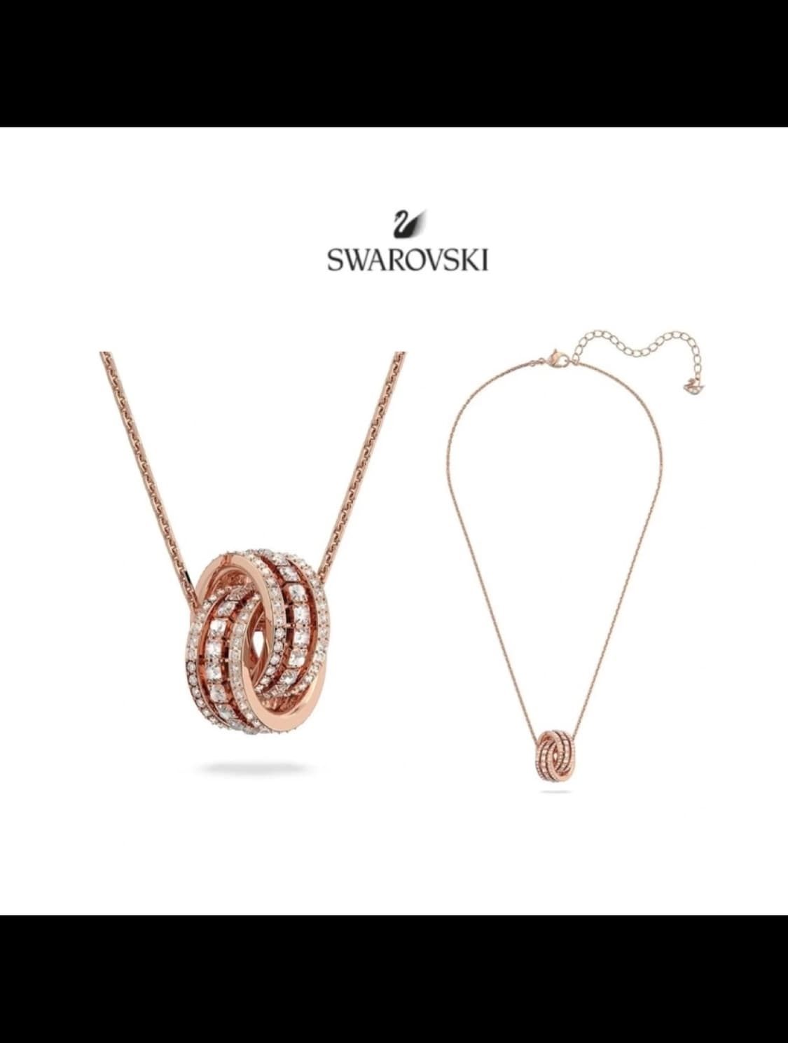 스와로브스키 로즈골드 목걸이 새상품급 상품이미지2