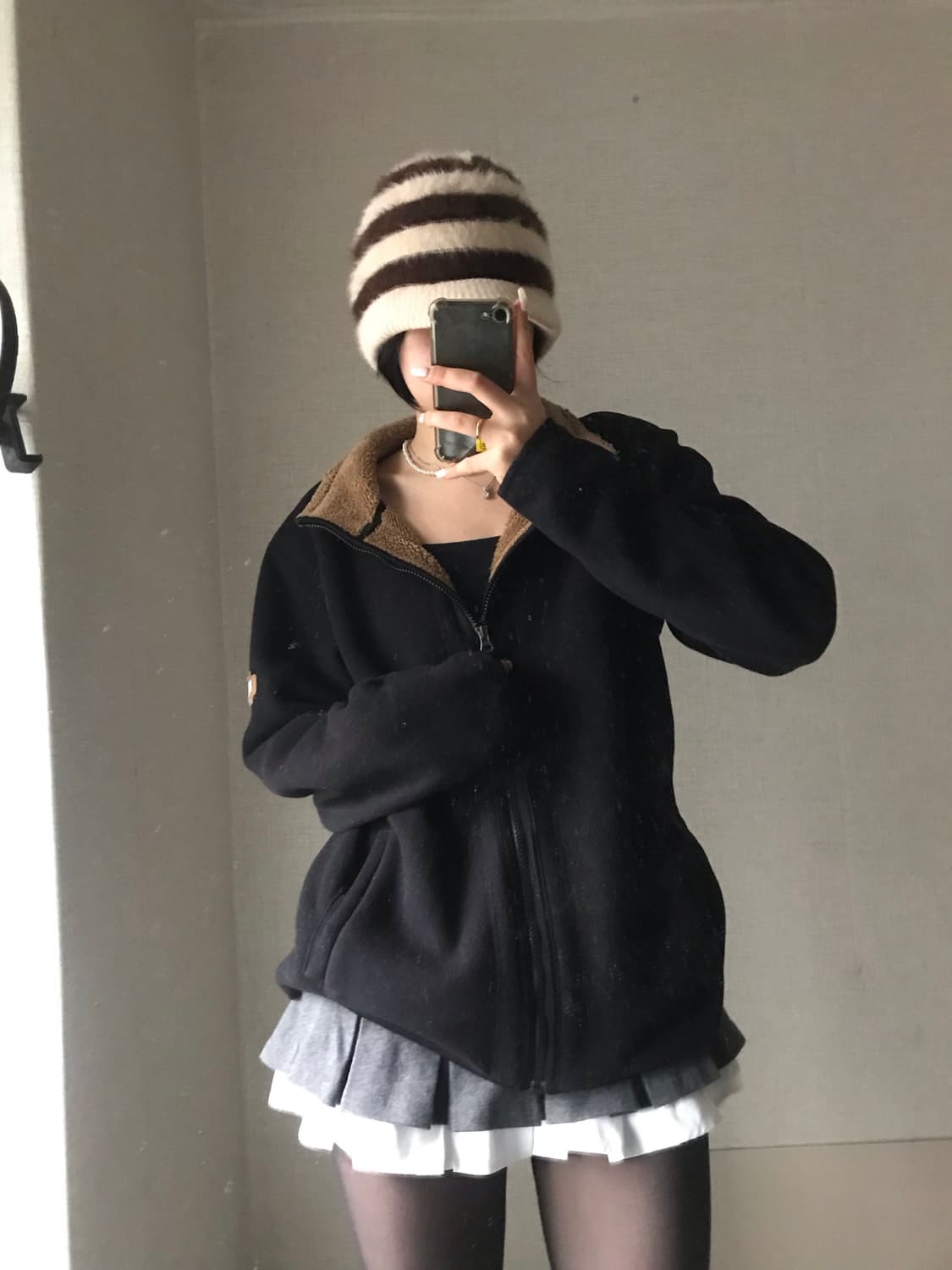 노페 블랙 후리스 상품이미지1