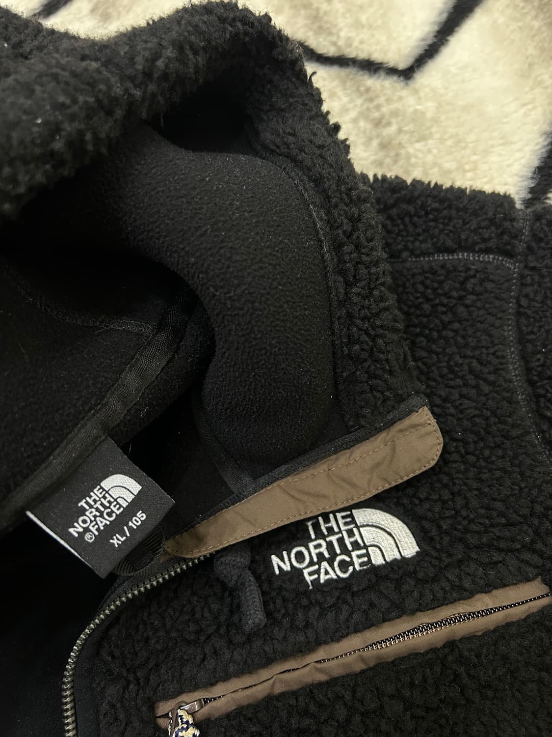 [XL]노스페이스 플리스 후드 자켓/블랙 상품이미지5