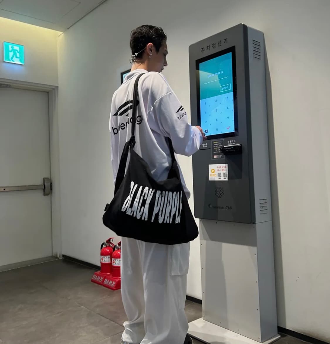 블랙퍼플 캔버스 에코백 상품이미지3