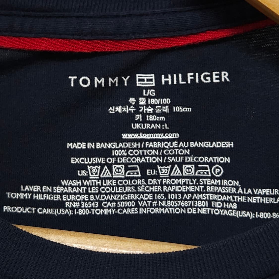Tommy 타미 네이비 라운드 반팔티 105 상품이미지3