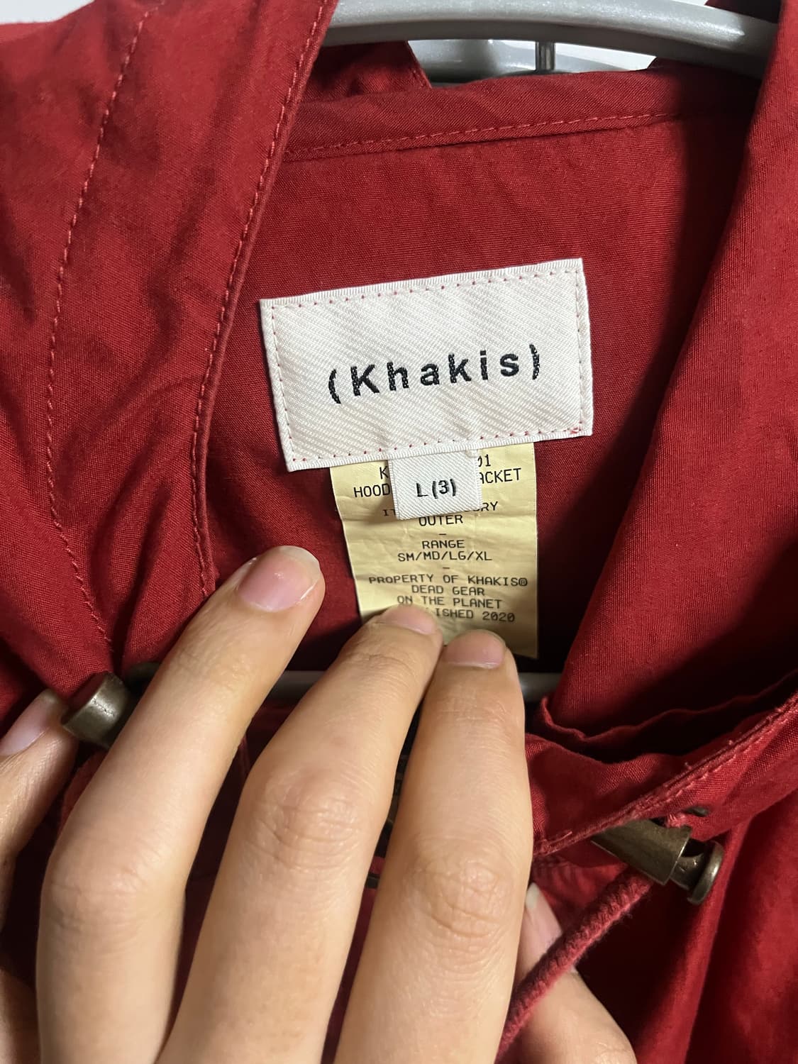 카키스 후디드 자켓 L사이즈 상품이미지3