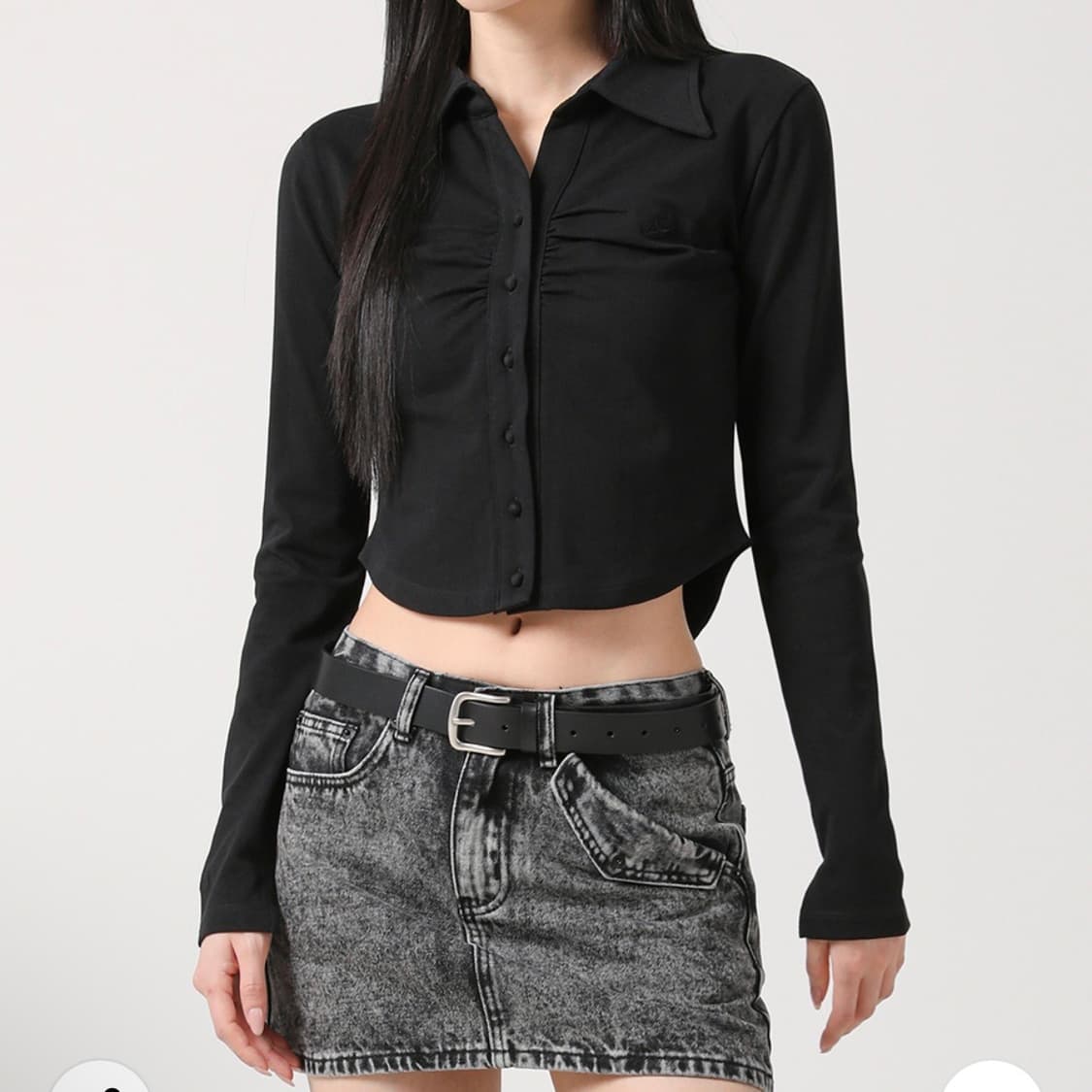 어반드레스 Nicole Cara Shirring Shirt BLACK 상품이미지2