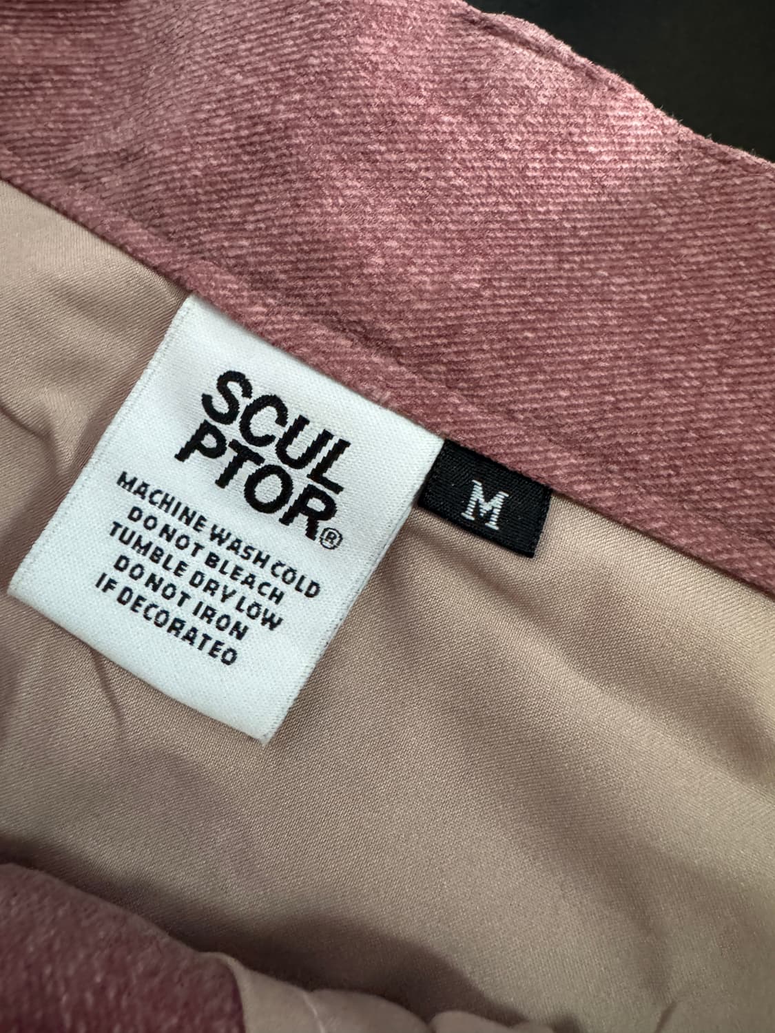 정품!! 스컬프터 오버핏 핑크 셔츠 스커트 셋업 상품이미지3