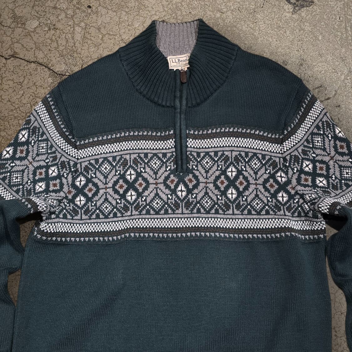 00s L.L.Bean 쿼터집 페어아일 스웨터 상품이미지2