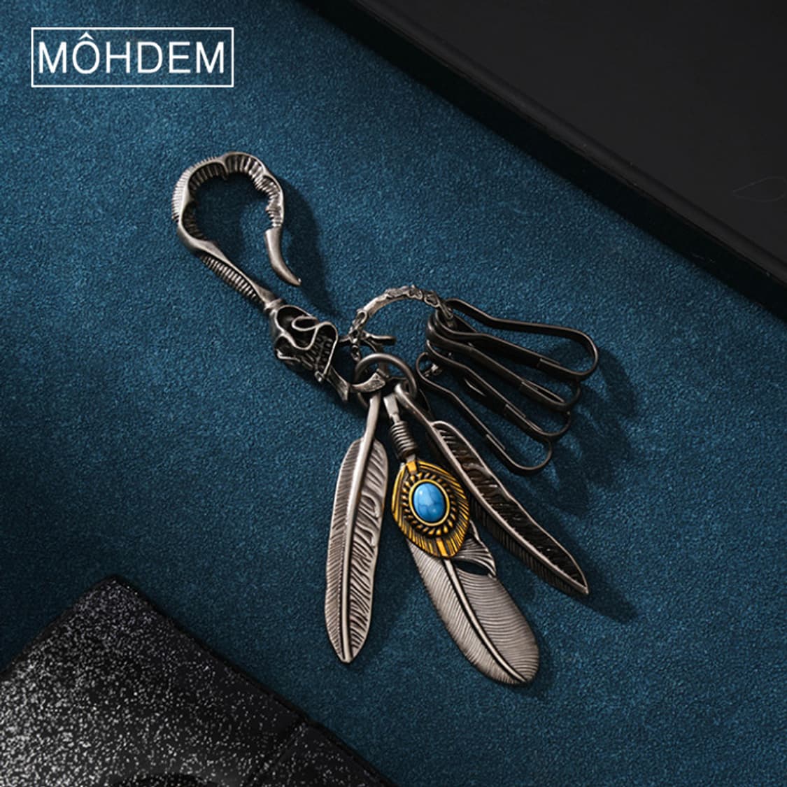 [Unisex] 터키석 팬던트 웨스턴 후크 키링 상품이미지1