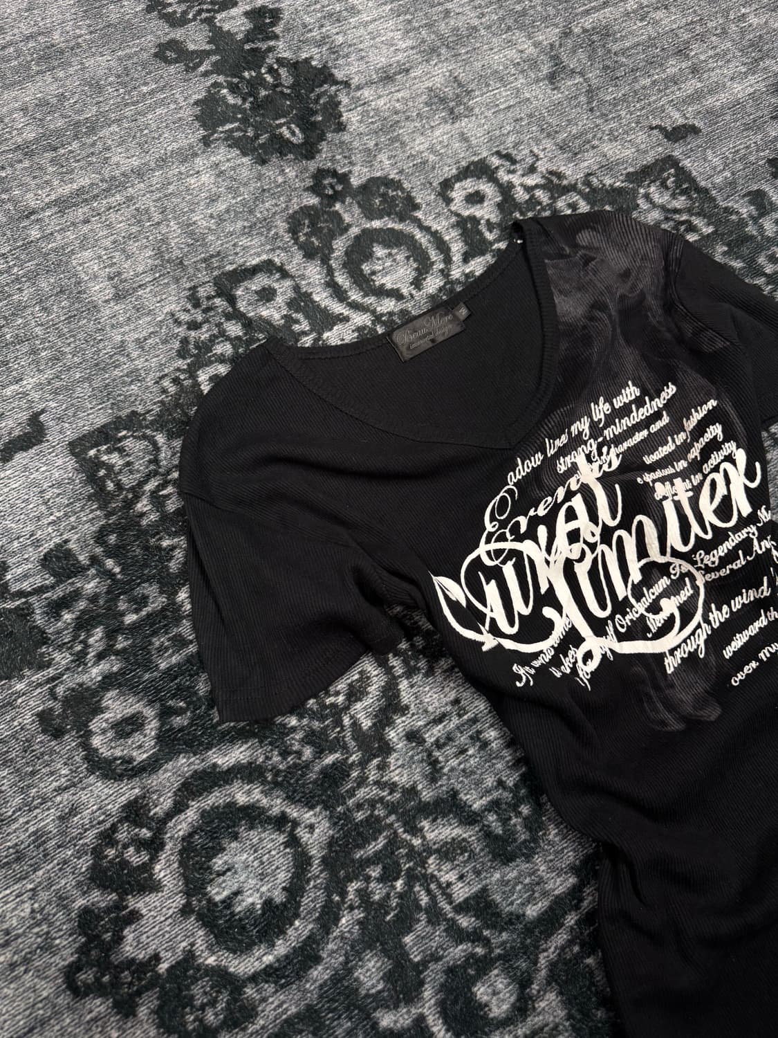Beaumere 00s lettering ribbed top 상품이미지2