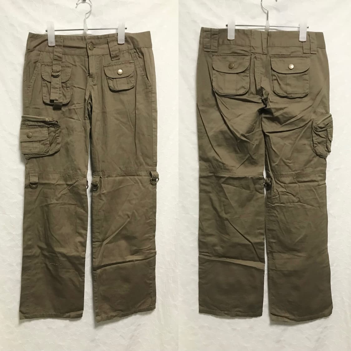 빈티지 y2k 그런지 볼드 포켓 링 카고 팬츠 상품이미지1