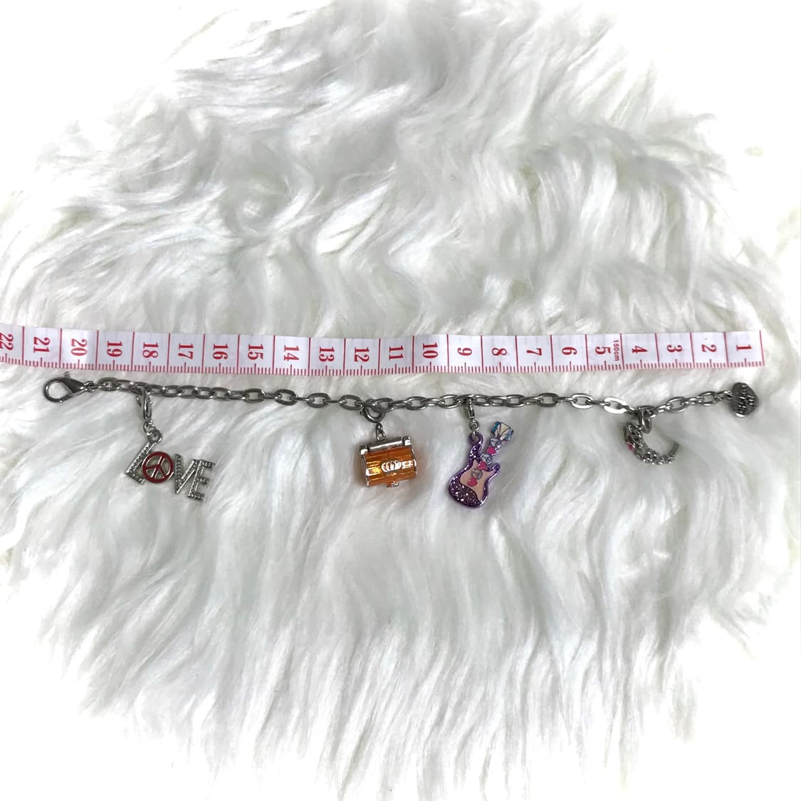 빈티지 핀터깔 y2k 키치 갸루 팬던트 참 체인 팔찌  상품이미지3