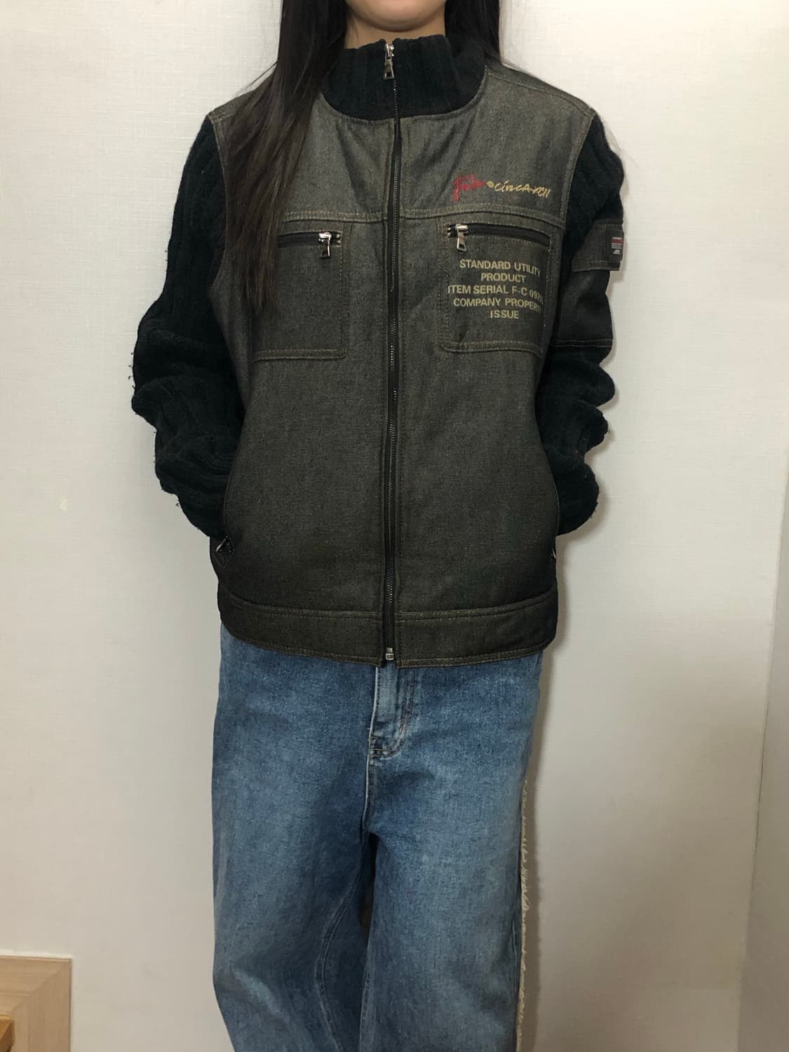 빈티지 푸부 블랙 니트 자켓 상품이미지5