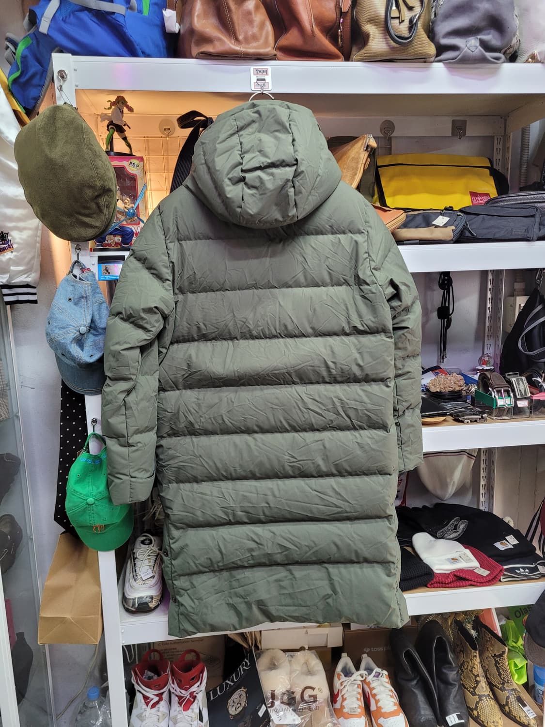Penfield 펜필드 밝은카키색 후드 롱패딩 오리털 상품이미지2