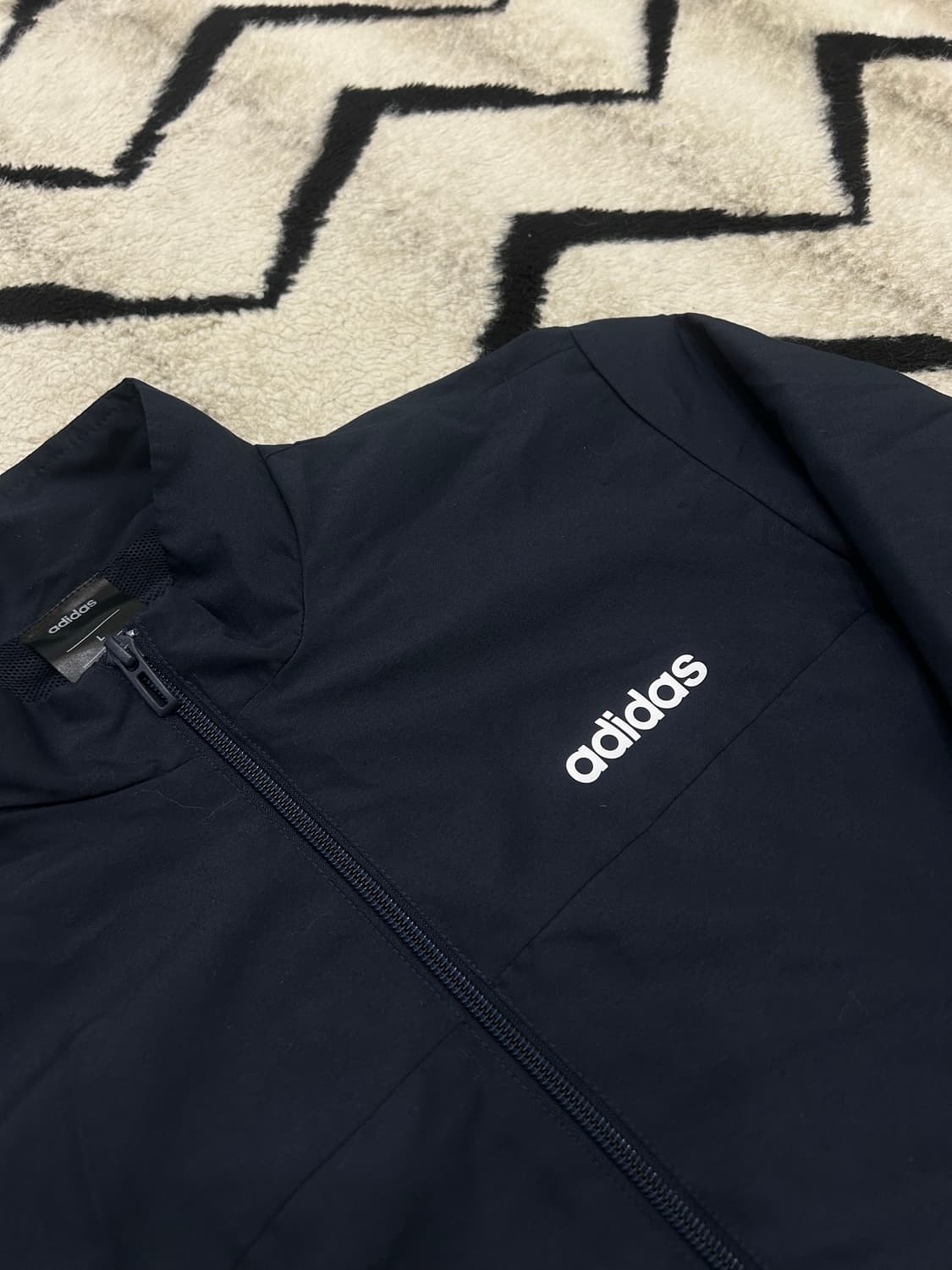 [L]아디다스 우븐 바람막이/짙은네이비 상품이미지1