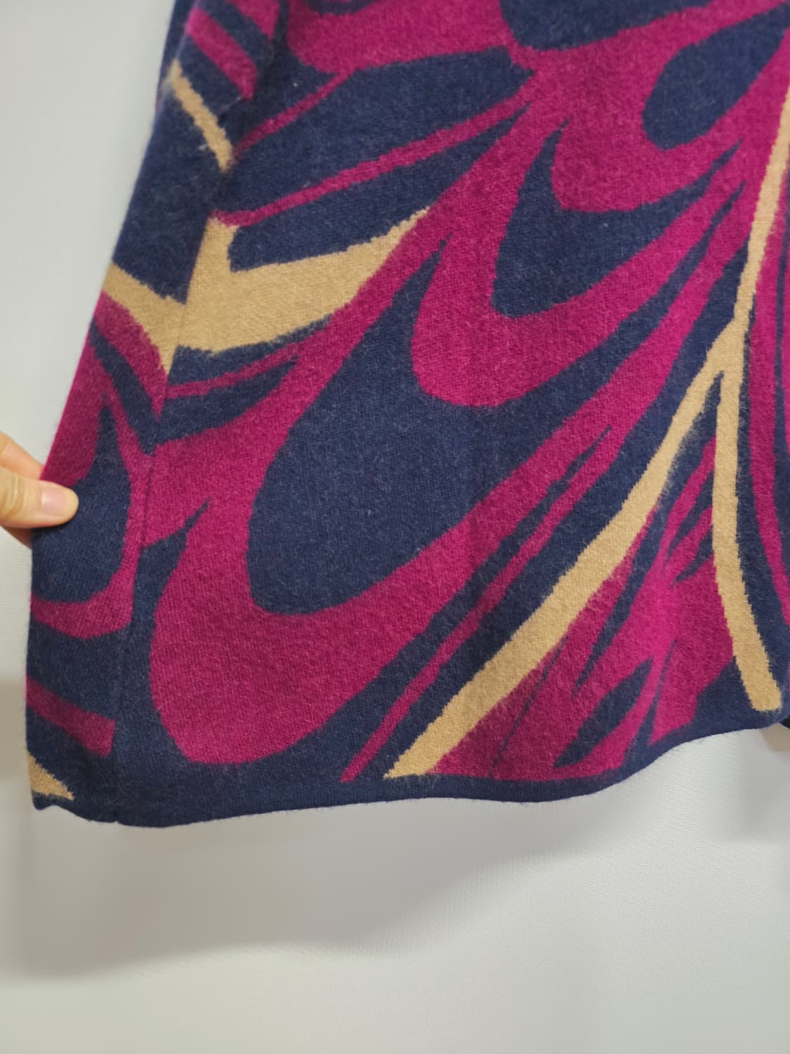 폭스퍼 패턴  카라 니트 코트 상품이미지7