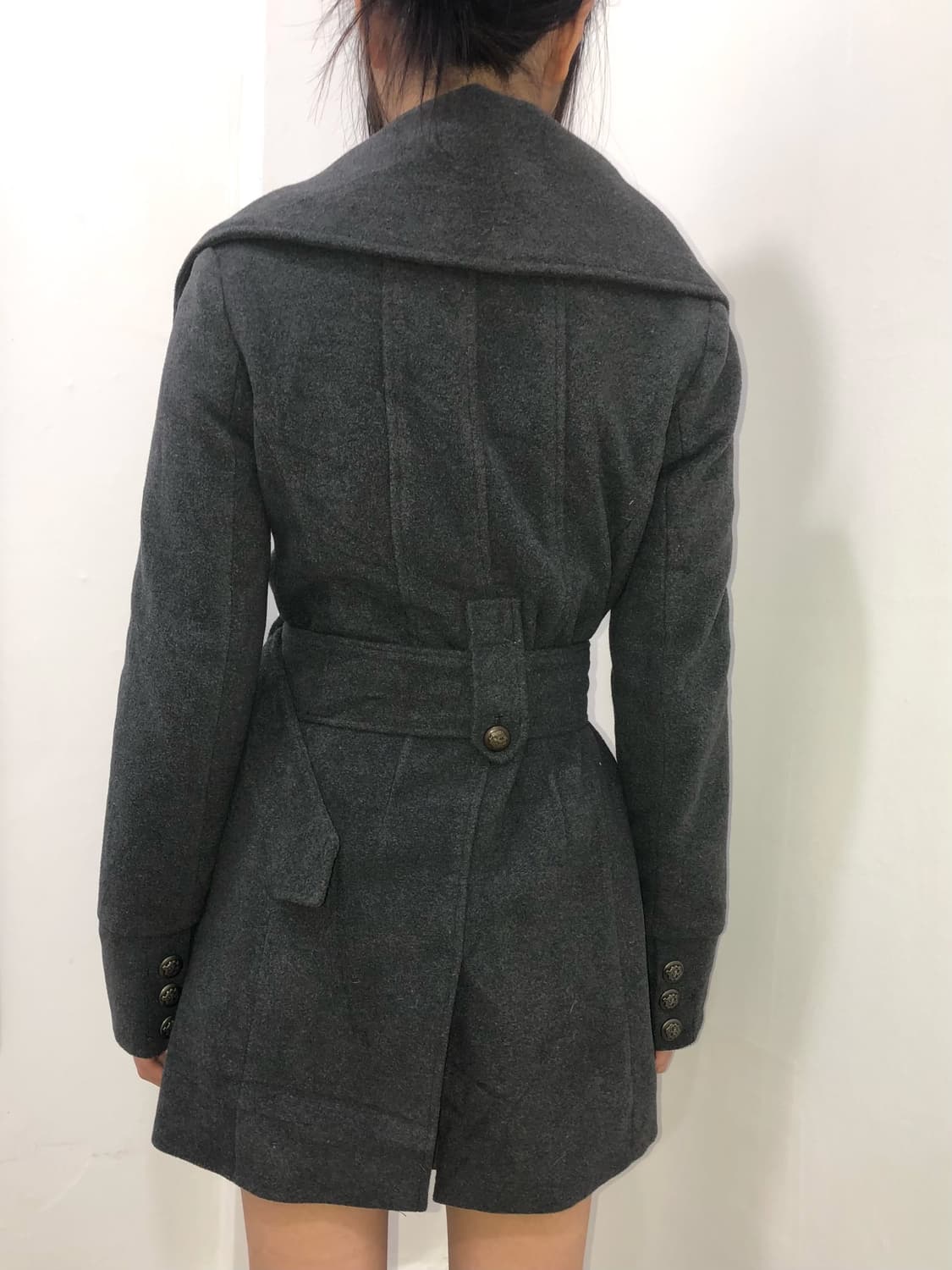 EGOIST charcoal belted coat 상품이미지5
